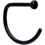 20G 5/16 Black Implant Grade Titanium D Shape Nose Hoop