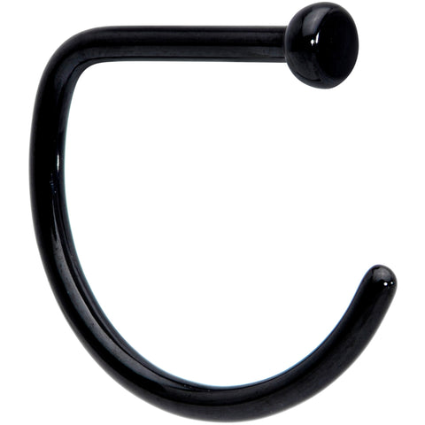 20G 5/16 Black Implant Grade Titanium D Shape Nose Hoop