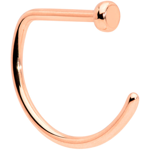 20G 5/16 Rose Gold Tone Implant Grade Titanium D Shape Nose Hoop