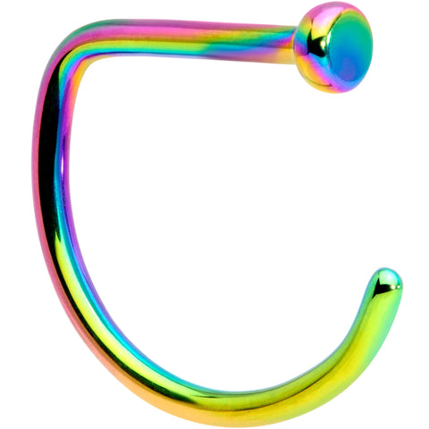 20G 5/16 Rainbow Implant Grade Titanium D Shape Nose Hoop