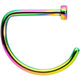 20G 5/16 Rainbow Implant Grade Titanium D Shape Nose Hoop