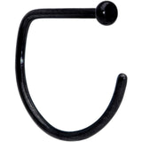 20G 3/8 Black Implant Grade Titanium D Shape Nose Hoop