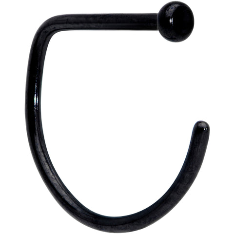 20G 3/8 Black Implant Grade Titanium D Shape Nose Hoop