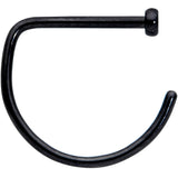 20G 3/8 Black Implant Grade Titanium D Shape Nose Hoop