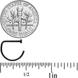 20G 3/8 Black Implant Grade Titanium D Shape Nose Hoop