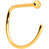 20G 3/8 Gold Tone Implant Grade Titanium D Shape Nose Hoop