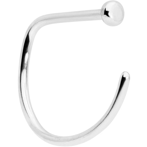 20G 3/8 Implant Grade Titanium D Shape Nose Hoop