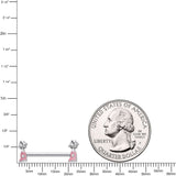 14G 5/8 Clear Gem Pink Champagne Bottles Barbell Nipple Ring Set