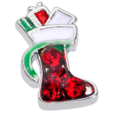 20G 7mm Red Gem Gifts Stocking Christmas L Shape Nose Ring