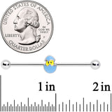 14G Blue Easter Egg Chick Industrial Barbell 38mm