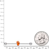 14G Brown Gem Fall Autumn Acorn Industrial Barbell 38mm