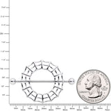 14G 7/8 Sexy Spider Web Halloween Nipple Shield Set