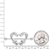 14G 13/16 Dragons Heart Nipple Shield Set