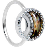 20G 5/16 Iridescent Crescent Moon Nose Hoop