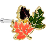 20G 1/4 Lovely Autumn Leaves Nose Bone