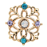 20G 1/4 White Synthetic Opal Gold Tone Web Nose Bone