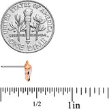 20G 1/4 Rose Gold Tone Fashion Fox Nose Bone