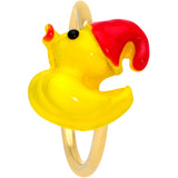 20G 5/16 Gold Tone Sleepy Duck Nose Hoop