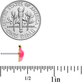 20G 1/4 Pink Gem Berry Leaves Spring Flower Nose Bone Set of 3