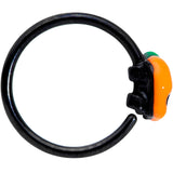 20G 5/16 Black Happy Little Pumpkin Halloween Nose Hoop