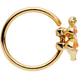 20G 5/16 Gold Tone Autumn Leaves Fall Nose Hoop