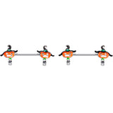 14G 9/16 Pumpkin Witch Ghost Halloween Barbell Nipple Ring Set