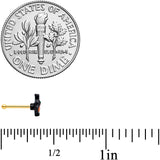 20G 1/4 Gold Tone Growling Pumpkin Halloween Nose Bone