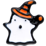 20G 1/4 Black Striped Hat Candy Ghost Halloween Nose Bone