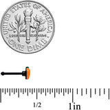 20G 1/4 Black Happy Little Pumpkin Halloween Nose Bone