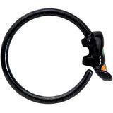 20G 5/16 Black Striped Witch Hat Halloween Nose Hoop