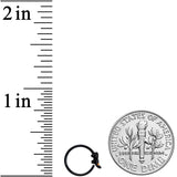 20G 5/16 Black Striped Witch Hat Halloween Nose Hoop