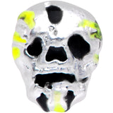 20G 1/4 Black Striped Skull Halloween Nose Bone