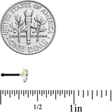 20G 1/4 Black Striped Skull Halloween Nose Bone