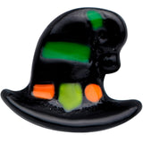 20G 1/4 Black Striped Witch Hat Halloween Nose Bone