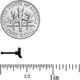 20G 1/4 Black Striped Witch Hat Halloween Nose Bone