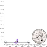 14G Clear Gem Purple Easter Bunny Industrial Barbell 38mm