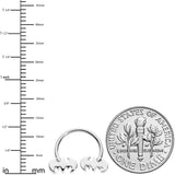 18G 3/8 Licensed DC Comics Batman Horseshoe Circular Barbell Set