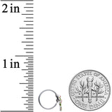 20G 5/16 Pink CZ Gem Candy Cane Holly Christmas Nose Hoop