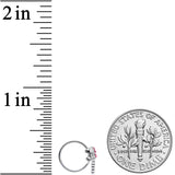 20G 5/16 Pink Gem Open Key Nose Hoop