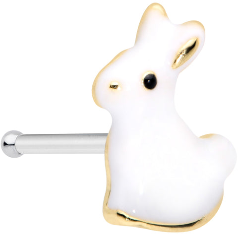 20G 1/4 White Rabbit Easter Bunny Nose Bone