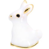 20G 1/4 White Rabbit Easter Bunny Nose Bone