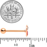 Clear CZ Gem Rose Gold Tone Christmas Stocking Barbell Tongue Ring