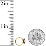 20G 5/16 Clear Blue Gem Gold Tone Heirloom Teardrop Nose Hoop