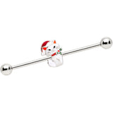 14G Cat Santa Hat Christmas Industrial Barbell 38mm