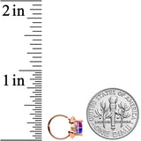 20G 5/16 Rose Gold Tone Purple Tourmaline Elegant Nose Hoop