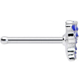 20G 1/4 Beautiful Blue Butterfly Nose Bone