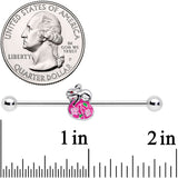 14G Bunny Rabbit Easter Egg Industrial Barbell 38mm