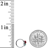 20G 5/16 Red Rose Flower Valentines Day Nose Hoop