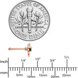 20G 1/4 Green Synthetic Opal Rose Gold Tone Twist Nose Bone