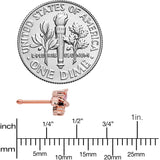 20G 1/4 Clear Pink Gem Rose Gold Tone Heart Star Nose Bone